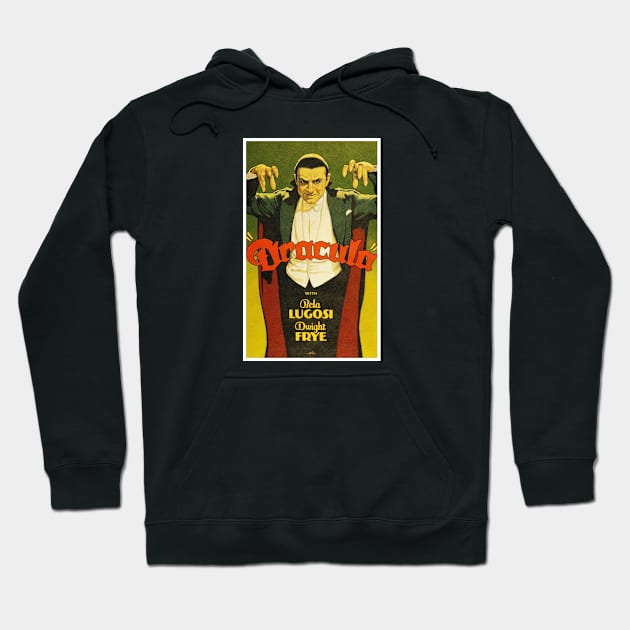 Dracula With Bela Lugosi Movie Poster Hoodie by Noir-N-More